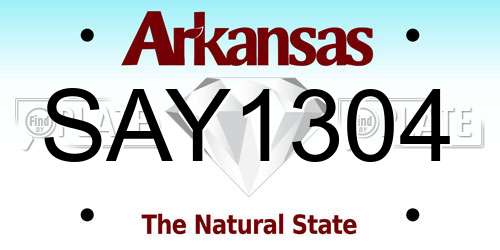 SAY1304 Arkansas License Plate