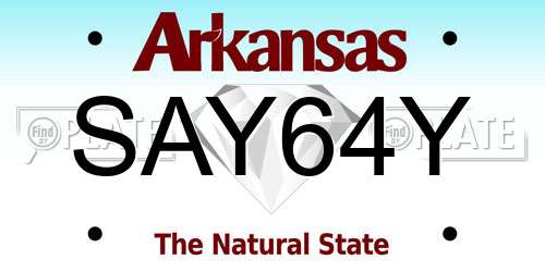 SAY64Y Arkansas License Plate