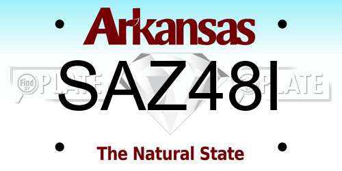 SAZ48I Arkansas License Plate
