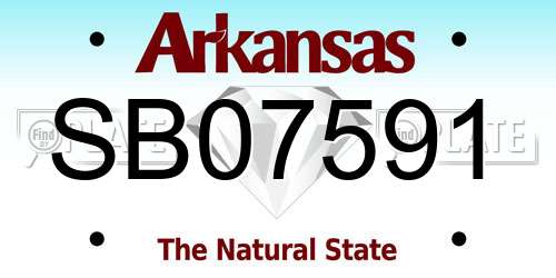 SB07591 Arkansas License Plate