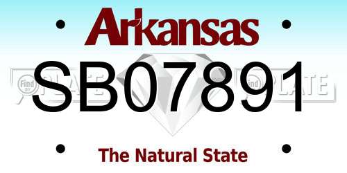 SB07891 Arkansas License Plate