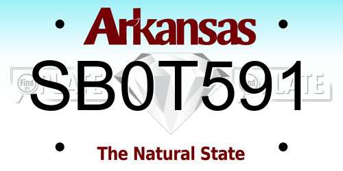 SB0T591 Arkansas License Plate