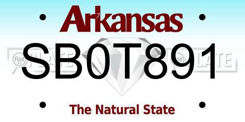 SB0T891 Arkansas License Plate