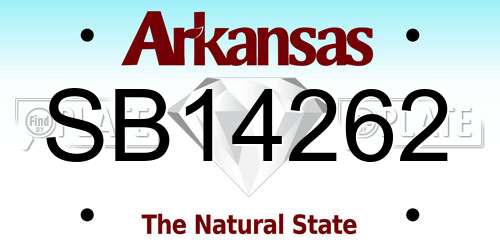 SB14262 Arkansas License Plate