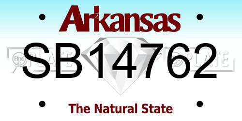 SB14762 Arkansas License Plate