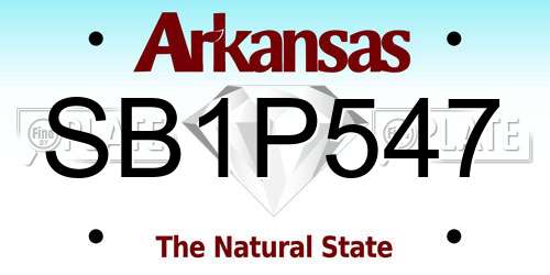 SB1P547 Arkansas License Plate