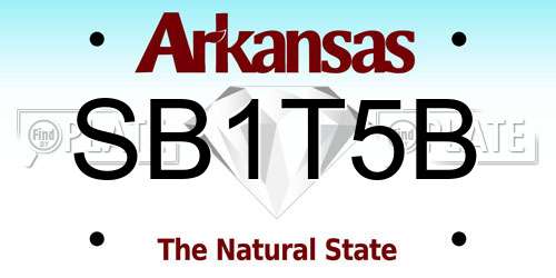 SB1T5B Arkansas License Plate
