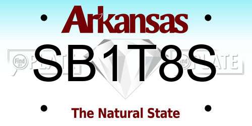 SB1T8S Arkansas License Plate