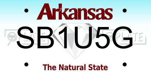 SB1U5G Arkansas License Plate