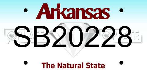 SB20228 Arkansas License Plate