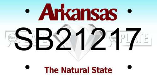 SB21217 Arkansas License Plate