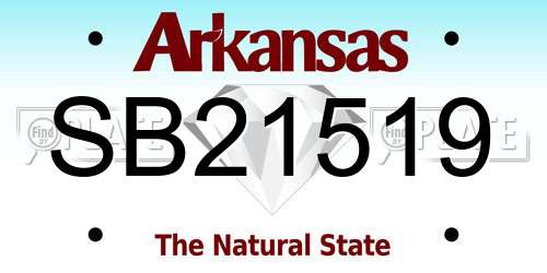 SB21519 Arkansas License Plate