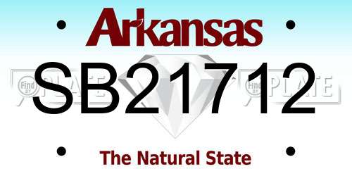 SB21712 Arkansas License Plate