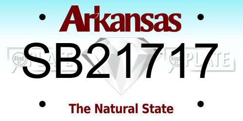 SB21717 Arkansas License Plate