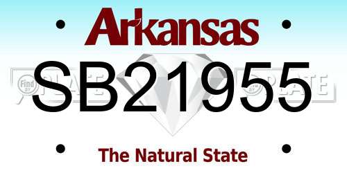 SB21955 Arkansas License Plate