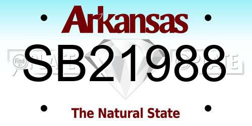 SB21988 Arkansas License Plate