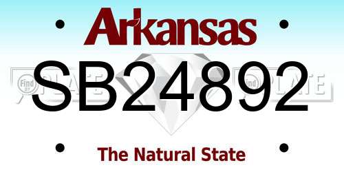 SB24892 Arkansas License Plate