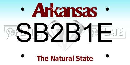 SB2B1E Arkansas License Plate