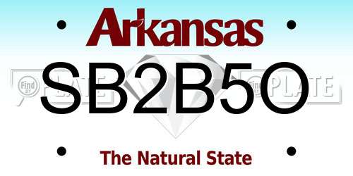 SB2B5O Arkansas License Plate