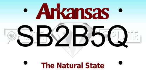 SB2B5Q Arkansas License Plate