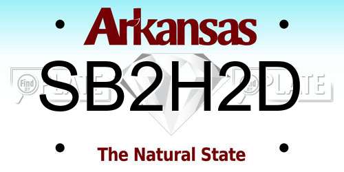 SB2H2D Arkansas License Plate