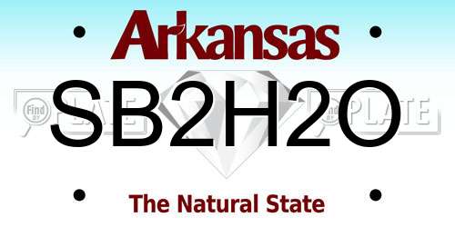 SB2H2O Arkansas License Plate