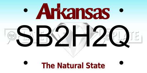 SB2H2Q Arkansas License Plate