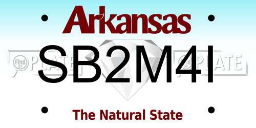 SB2M4I Arkansas License Plate