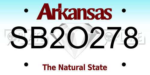 SB2O278 Arkansas License Plate