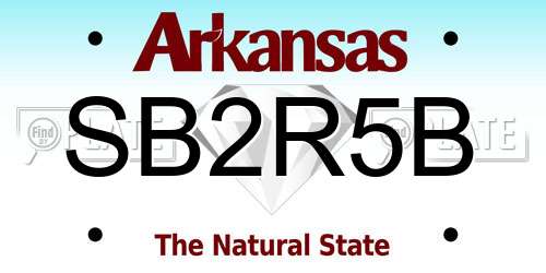 SB2R5B Arkansas License Plate