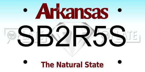 SB2R5S Arkansas License Plate