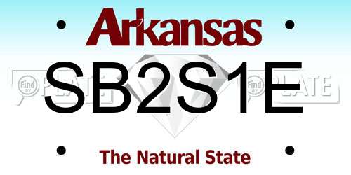 SB2S1E Arkansas License Plate