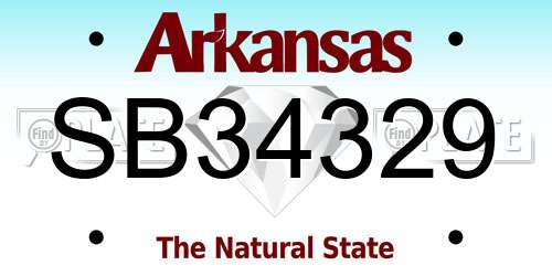 SB34329 Arkansas License Plate