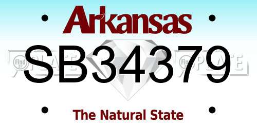 SB34379 Arkansas License Plate