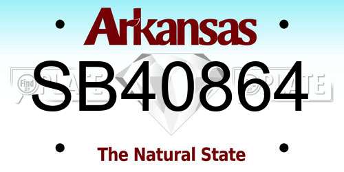SB40864 Arkansas License Plate