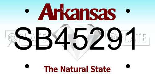 SB45291 Arkansas License Plate