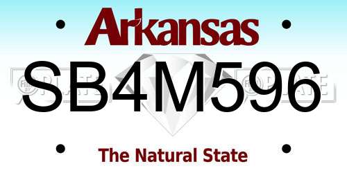 SB4M596 Arkansas License Plate