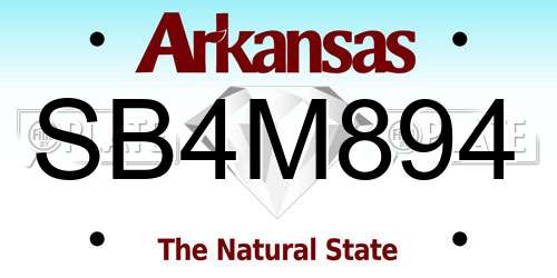 SB4M894 Arkansas License Plate