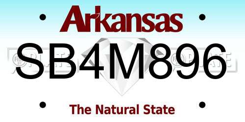 SB4M896 Arkansas License Plate
