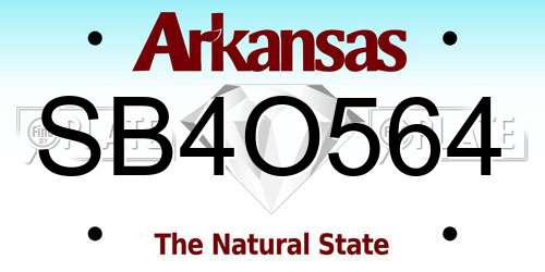 SB4O564 Arkansas License Plate