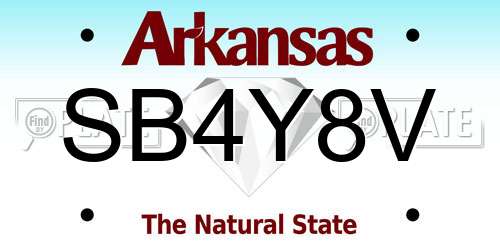 SB4Y8V Arkansas License Plate