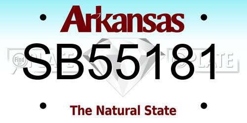 SB55181 Arkansas License Plate