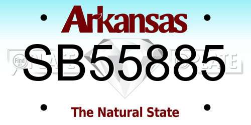 SB55885 Arkansas License Plate