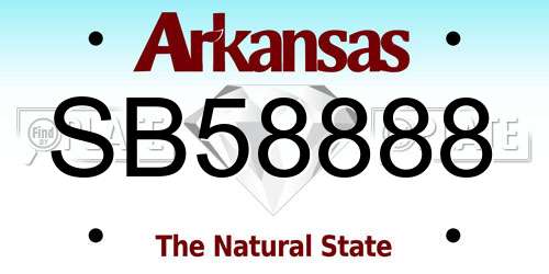 SB58888 Arkansas License Plate