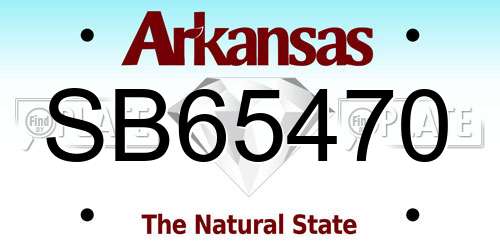 SB65470 Arkansas License Plate