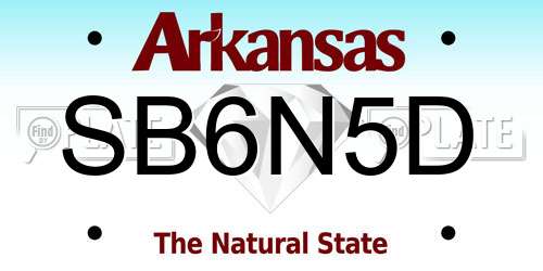 SB6N5D Arkansas License Plate