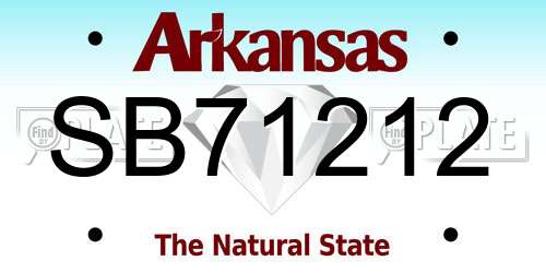 SB71212 Arkansas License Plate