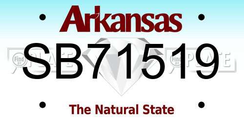 SB71519 Arkansas License Plate