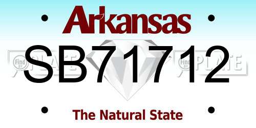 SB71712 Arkansas License Plate