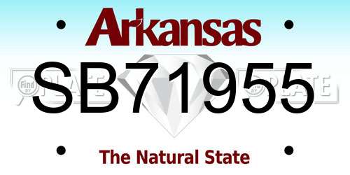 SB71955 Arkansas License Plate